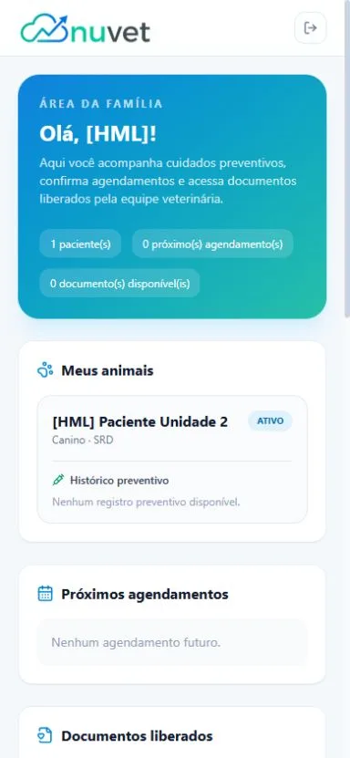 Portal real do tutor no celular